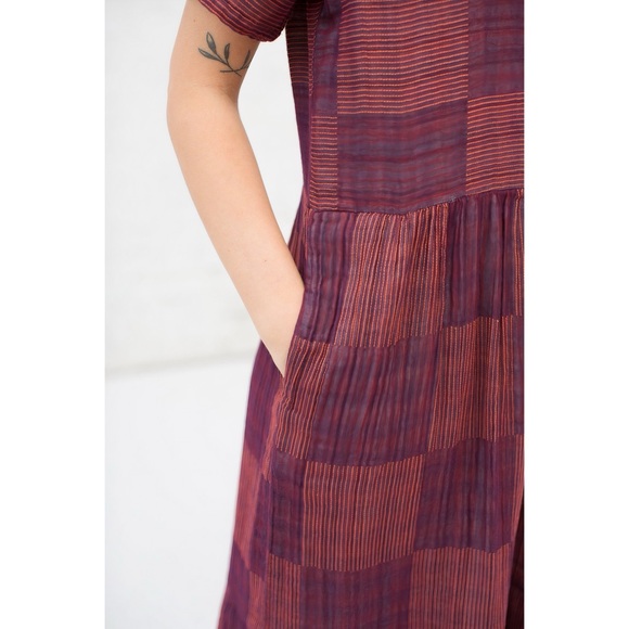 Ace & Jig Midi Tiered Short-Sleeve Marie Dress in Cabaret - Picture 4 of 7